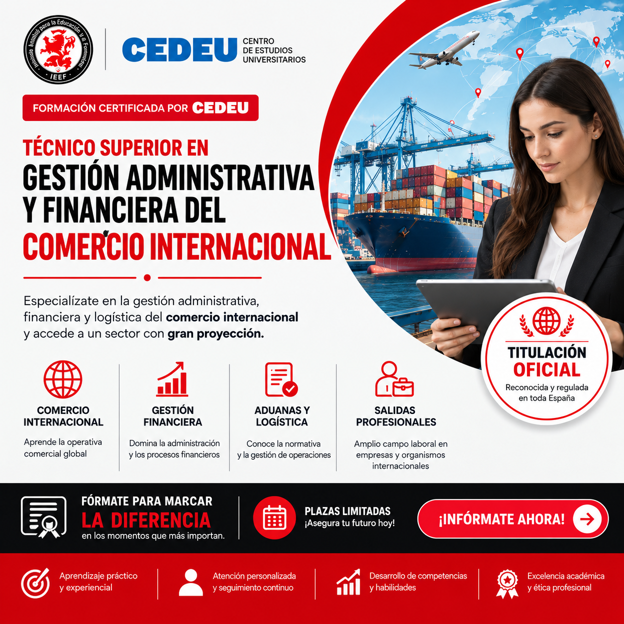 Gestión Administrativa y Financiera del Comercio Internacional - IEEF y CEDEU